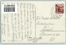 3626 Hünibach 1949 Foto AK Blümlisalp und Niesen, Restaurant Riedhof - Verlag Arthur Baur 534 AK