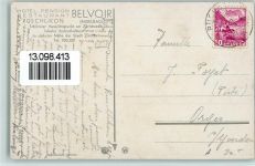 8803 Rüschlikon 1933 Gebrauchsspuren Hotel Belvoir AK