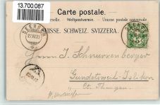 5707 Seengen 1903 BOAKC Hotel Eichenberg Vorlaüfer Druck um 1890 Lithographie / Künstlerkarte