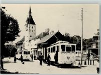 5620 Bremgarten AG - Repro Station Bremgarten Obertor in den ersten Betriebsjahren mit altem Depot rechts