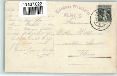 8887 Mels 1920 Gebrauchsspuren Kurhaus Waldheim AK