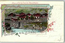 3864 Guttannen 1903 Lithographie Werbung Chocolat und Cacao Maestrani
