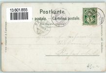 9434 Au SG 1898 Gebrauchsspuren Gasthaus Zum Rössli Stationsstrasse Lithographie