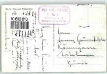 Piz Sol Gebrauchsspuren Hütte Hüttenstempel