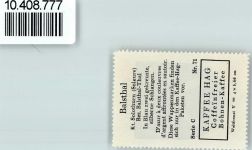 4710 Balsthal - Vignette Wappen Kaffee Hag ca 1920-1940 Schlange