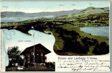 8825 Hütten 1904 Foto AK Pension Chalet Laubegg