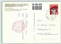 6383 Niederrickenbach Maria Rickenbach - Winter Skifahrer Seilbahn Brisen Gasthaus Haldigrat Hüttenstempel