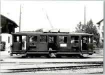 1870 Monthey 1958 - Repro Der letzte der drei extrem kurzen Tribwagen BFe 2/4 der AOM versah lange den Dienst Monthey CFF-Ville