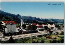 1304 Cossonay-Ville Lithographie Bahnhof Eisenbahn
