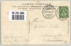 8307 Effretikon 1907 Gebrauchsspuren Schloss Kyburg sign. Hoffmann Künstlerkarte