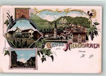 8867 Niederurnen 1904 BOAKC Gasthaus Löwen Lithographie