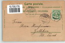 8867 Niederurnen 1904 BOAKC Gasthaus Löwen Lithographie