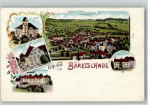 8344 Bäretswil 1900 BOAKC Fabrik Spörri Gasthaus Bären Lithographie
