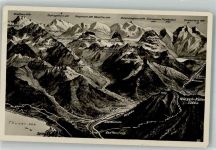 3711 Mülenen - Vogelschau thuner See Niesen Kulm