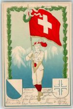 8000 Zürich Lithographie / Prägedruck Eidgen. Turnfest 1903 Fahnenträger