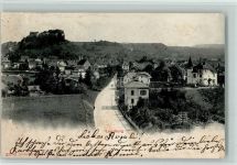 5600 Lenzburg 1904 Gebrauchsspuren Teilansicht mt Straße AK