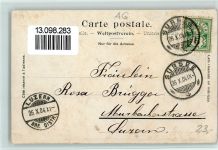 5600 Lenzburg 1904 Gebrauchsspuren Teilansicht mt Straße AK