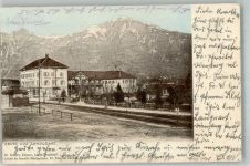 7302 Landquart 1901 Foto AK Hotel Bahnhof