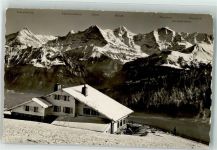 Niederhorn Foto AK Winter Berghaus Foto Gyger