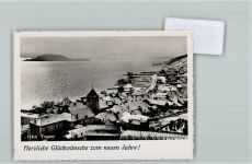 2513 Twann 1939 FOTO KEINE AK Ufer Turm Winter Neujahr Foto 10cm x 7cm, rückseitig Haftspuren