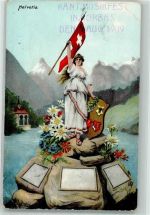 Rorbas Kant. Musikfest 1909 Hüttenstempel Helvetia 1909 Gebrauchsspuren