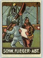 Künstlerkarte Reproduktion Marken der Schw. Flieger-Abt. Jakob Ramp Nr. 564 Soldatenmarken