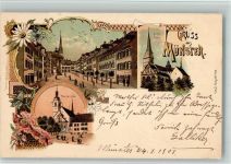 6215 Beromünster 1901 BOAKC Lithographie Pfarrkirche Stiftskirche Verlag Künzli Nr 752