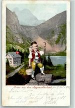 1901 Gebrauchsspuren Senner Bube AK