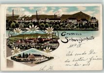 4133 Schweizerhalle Pratteln 1902 BOAKC Rothaus Salinen Lithographie