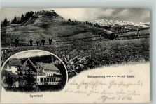 Schauenberg 1912 - Gasthof Gyrenbad Wanderer Säntis