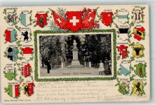 8000 Zürich 1904 Prägedruck Heim-Denkmal Wappen