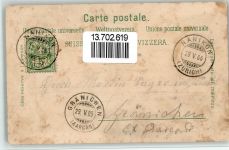 8606 Greifensee 1906 BOAKC Lithographie Nänikon Schloss Dampfer Denkmal Gebrauchsspuren, bitte Scan genau beachten!