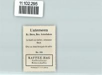 3800 Unterseen - Vignette Wappen Kaffee Hag ca 1920-1940