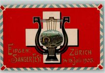 8000 Zürich 1905 Lithographie / Prägedruck Passepartout Eidgen. Sängerfest