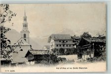 1873 Val-d'Illiez Gebrauchsspuren Kirche Dents Blanches