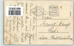 4437 Waldenburg Gebrauchsspuren Ort handschriftlich Foto-AK