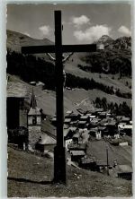 3961 Chandolin Gebrauchsspuren Bella Tola Kapelle Kreuz
