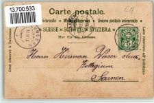 6074 Giswil 1900 BOAKC Bahnhof Lithographie