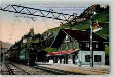 3717 Blausee-Mitholz 1914 Gebrauchsspuren Lötschbergbahn Schloßruine Felsenburg