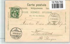 9244 Niederuzwil 1899 BOAKC Bad Buchenthal Spinnerei Kaiserstraße Hauptstraße Kirche Schule Lithographie