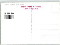 7542 Susch Foto AK Schloss Kirche