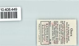 1213 Onex - Vignette Wappen Kaffee Hag ca 1920-1940 Erle