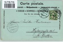 9430 St. Margrethen SG 1900 BOAKC Ref. Kirche Bahnhofstrasse Gasthaus zum Bad Kath. Kirche Lithographie