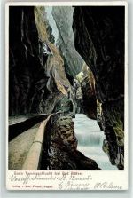 Taminaschlucht 1905 - Ende der Schlucht