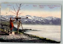 8342 Wernetshausen 1914 Foto AK Fernrohr Mädchen Bachtel-Kulm Nebelmeer