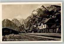 8752 Näfels Foto AK Bahnhof