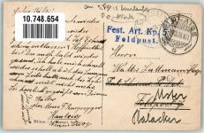 2072 St-Blaise 1918 Foto AK Bahnhof Feldpost Fest.Art.Kp.