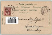 9220 Bischofszell 1901 Karte beschädigt Gruss aus Lithographie Kirche Stiftskirche Rathaus AK