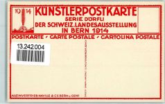 3000 Bern Berne Künstlersteindruck Künstlerpostkarte Serie Dörfli der Schweiz. Landesausstellung 1914