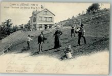 8496 Steg im Tösstal 1903 Foto AK Gasthaus Hörnli